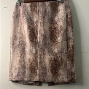 Catherine Malandrino Textured Brown Pencil Skirt